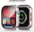 6 Pack Case for Apple Watch Series 10 46mm with Tempered Glass Screen Protector, BHARVEST High Definition Scratch Resistant Hard PC Bumper Cover for Apple Watch 10 Accessories (6 Colors, 46mm) - Image 2