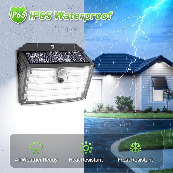 [20 Packs] Solar Motion Lights Outdoor, Ultra Bright Solar Fence Lights with Motion Sensor, IP65 Waterproof Security Light 3 Modes, 270° Lighting Angle, Wall Lights for Deck Patio Fence Garage Door - Image 6