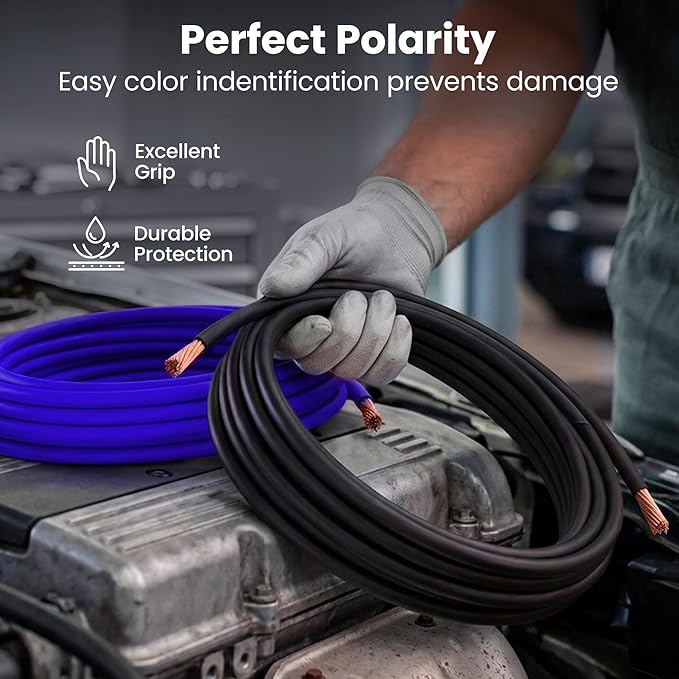 GEARit 8 Gauge Battery Cable, 50 Ft Black 8 AWG CCA Power/Ground Wire for Car Audio Amp, Automotive Battery, RV, Trailer and Inverter Wiring - Image 8