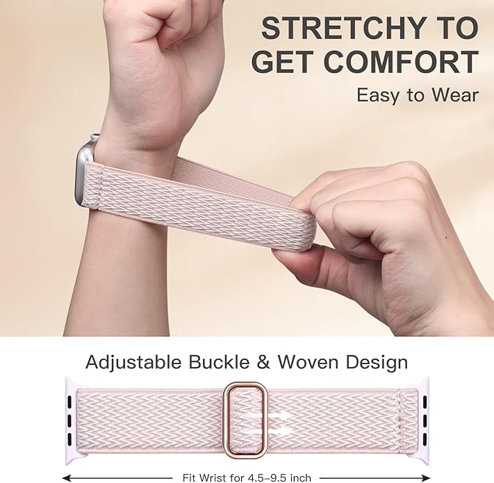 Lerobo 6 Pack Braided Bands Compatible with Apple Watch 44mm 45mm 42mm 49mm 46mm 41mm 40mm 38mm Women Men Stretchy Nylon Solo Loop Sport Strap for iWatch Ultra SE 3/2/1 Series 11 10 9 8 7 6 5 4 3 2 1 - Image 3