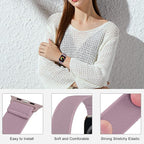 Stretchy Nylon Solo Loop Bands Compatible with Apple Watch 38mm 40mm 41mm 42mm 44mm 45mm 46mm 49mm Ultra 2 iWatch Series 11 10 9 8 7 SE 6 5 4 3 2 1 Strap,Sport Elastic Braided Women Men - Image 3
