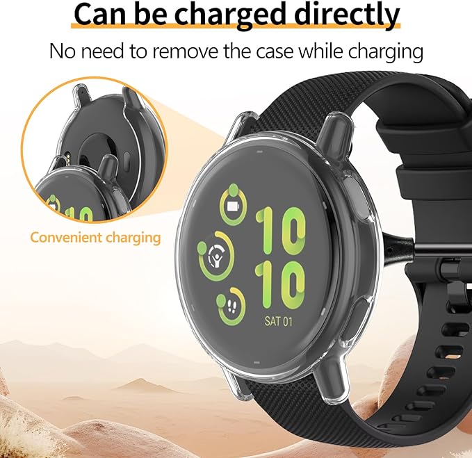 4 Pack for Garmin Vivoactive 5 Screen Protector Case, Soft TPU Bumper Full Coverage Protective Accessories - Image 4