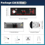 Car Radio Single Din Bluetooth Digital Car Stereo Receiver Hands-Free Calls Audio Multimedia System with 2 USB/AUX FM Radio USB Quick Charge MP3 Player - Image 8