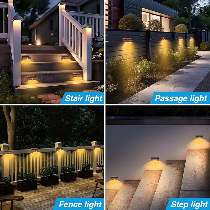 Peasur Solar Outdoor Lights, [2 Packs] Motion Sensor Security Lights with 3 Lighting Modes Wall Lights Waterproof Solar Powered Lights for Garden Yard, Brown Warm - Image 7