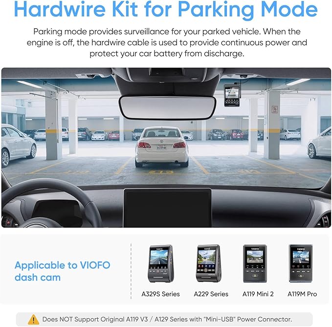 VIOFO HK4 Hardwire Kit with 8pcs Full Set Circuit Fuse Tap, Type-C Port, for A329 series/A229 series/A119Mini2/A139Pro/WM1/T130 Dash Cam - Image 2