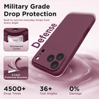 GolbinBox Magnetic for iPhone 17 Pro Max Case, Compatible with MagSafe, [Full Camera Protection] [Screen Protector], Silicone Shockproof Phone Cover with Anti-Scratch Microfiber Lining, Wine Red - Image 6