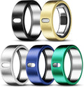 ZOOROO 5 Pack Cover Compatible with Oura Ring Gen 4/Oura Ring Gen 3/3 Horizon, Support Charging with Cover on, Anti-Scratch TPU Protector for Women Men (Black+Silver+Gold+Blue+Green, Size 10) by ZOOROO