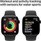 Apple Watch Series 10 [GPS + Cellular 42mm case] Smartwatch with Jet Black Aluminum Case with Black Sport Band - M/L. Fitness Tracker, ECG App, Always-On Retina Display, Water Resistant - Image 5