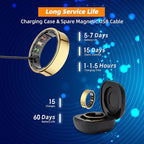 Smart Ring for Women Men, Fitness Tracker Ring with Body Temperature, Heart Rate, Blood Oxygen, Sleep Monitor, Calories, No Subscription Fee, IP68 Waterproof for iPhone & Android (Black, 13) - Image 8