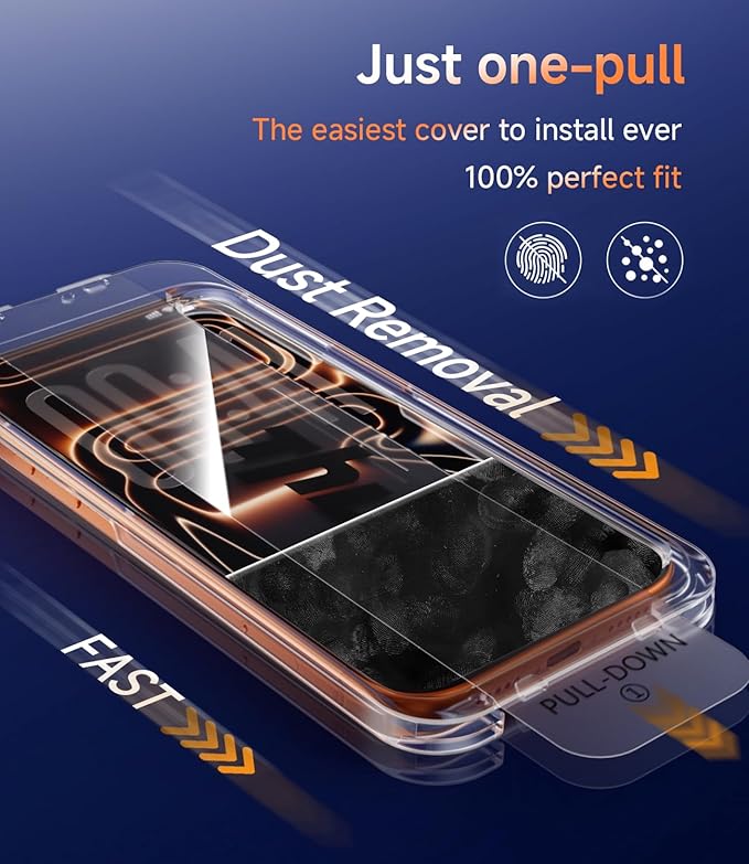 3 Pack for iphone 17 Pro Screen Protector, 9H Hardness Military-Grade Shatterproof, Easy Bubble-Free Install Screen Protector 17 Pro HD Clear Tempered Glass, Case Friendly Design - Image 3