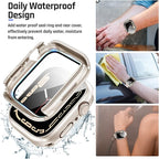 Goton 2 in 1 Waterproof Case for Apple Watch Screen Protector Series 6/5/4, SE 3/2/1 40mm, 360 Protective Glass Face Cover Hard Bumper + Back Frame for iWatch Accessories 40 mm - Image 4