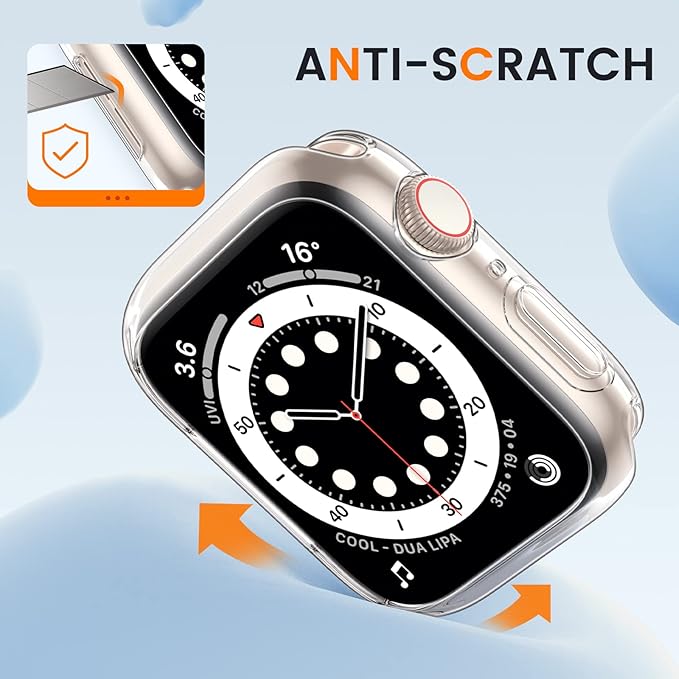 [2 Pack] Goton Bumper Case for Apple Watch 38mm, [No Screen Protector] Slim Soft Shockproof Case Cover Bumper Protector Accessories for iWatch Series 3/2/1, 38mm Clear+Clear - Image 4