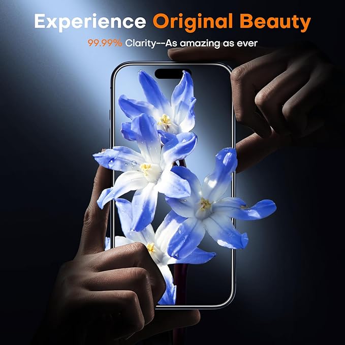 TOCOL for iPhone 15 Screen Protector [Military Grade Shatterproof] HD Tempered Glass for iPhone 15 Full Coverage Screen Protector, Anti-Fingerprint, Easy Installation, 2 Packs - Image 5