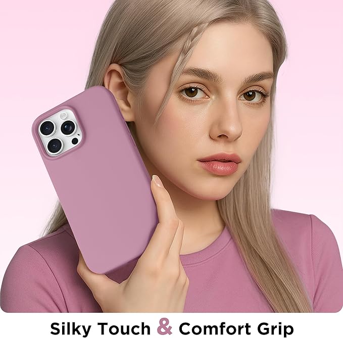 GolbinBox Magnetic for iPhone 16 Pro Max Case, Compatible with MagSafe, [Soft Anti-Scratch Microfiber Lining], Liquid Silicone Shockproof Protective Phone Case for iPhone 16 Pro Max, Blackcurrant - Image 9