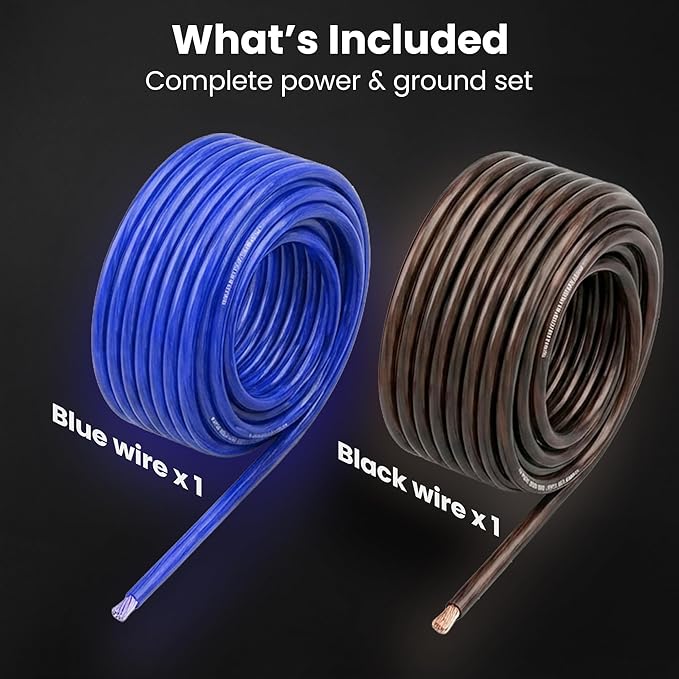 GEARit 8 Gauge Battery Cables, 25 Ft Each Black & Blue 8 AWG CCA Power/Ground Wire Set for Car Audio Amp, Automotive Battery, RV, Trailer and Inverter Wiring - Image 7