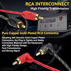 4 Gauge AMP Wiring Kit, 4 AWG Amplifier Car Audio Install Kit, Car Subwoofer Cable, Connection for Subwoofer & Speaker, with Power Cable, Ground Cable, RCA Cable, Remote Cable, Fuse Holder, Terminals - Image 4