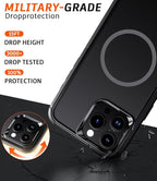 Diverbox for iPhone 15 pro case - [Compatible with MagSafe] [with Screen Protector ] [Shockproof] [Dropproof] Heavy Duty Protection Phone Case for iPhone 15 pro (Black) - Image 3