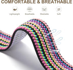 Easuny 5 Pack Stretchy Bands Compatible with Apple Watch 38mm 40mm 41mm 42mm 44mm 45mm 46mm Women, Elastic Fabric Nylon Strap Wristband for iWatch SE 3 2 1 Series 11 10 9 8 7 6 5 4 3 Boho Solo Loop - Image 3