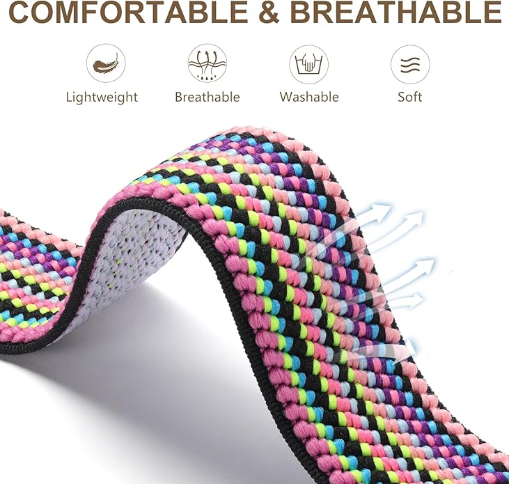Easuny 5 Pack Stretchy Bands Compatible with Apple Watch 38mm 40mm 41mm 42mm 44mm 45mm 46mm Women, Elastic Fabric Nylon Strap Wristband for iWatch SE 3 2 1 Series 11 10 9 8 7 6 5 4 3 Boho Solo Loop - Image 3
