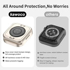 4 Pack Compatible with Apple Watch Waterproof Case 42mm Series 10 with Tempered Glass Screen Protector, 2 in 1 Full Coverage Bumper Protective Cover for iWatch Accessories 42 mm - Image 4