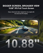 4K Mirror Dash Cam, 11" Rear View Mirror Dash Camera Front and Rear with WDR G-Sensor Parking Assistance, with Free 64GB Card, Waterproof Backup Camera for Car RV by STONVUE - Image 7