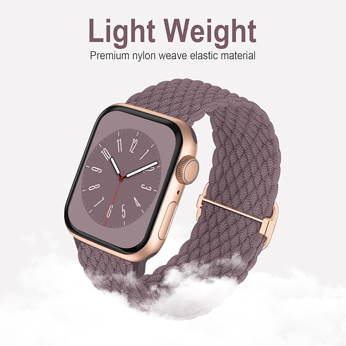 Braided Solo Loop Compatible with Apple Watch Band 38mm 40mm 41mm 42mm 44mm 45mm 46mm 49mm Women Men, Adjustable Stretchy Bands Elastic Sport Strap for iWatch Series 11 10 9 8 7 6 5 4 3 2 SE Ultra 3 2 - Image 2