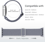 Braided Stretchy Band Compatible with Apple Watch 40mm 41mm 42mm 38mm 44mm 45mm 46mm 49mm Women Men, Breathable Adjustable Nylon Sport Solo Loop Strap for iWatch Series 11 10 9 8 7 6 5 4 3 SE/Ultra 2 - Image 2