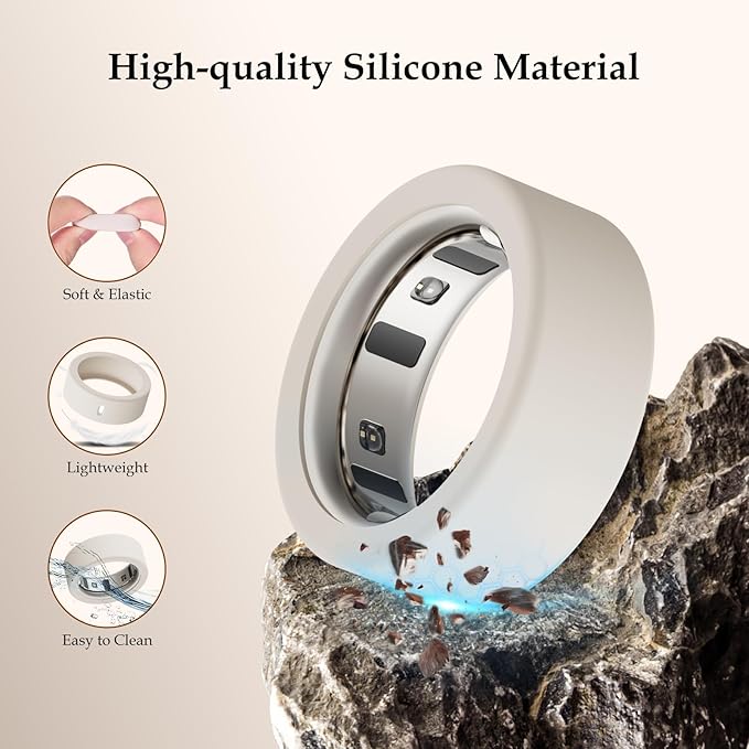 15 Pack Cover Compatible with Oura Ring Gen 4/4 Ceramic/Gen 3 Horizon/Gen 3 Heritage Case, Anti-Scratch Silicone Protector for Women Men Working Out Gym, Support Charging with Cover on - Image 5