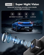 REDTIGER F7N Touch & OBD Hardwire Kit, 4K Dash Cam Front and Rear, STARVIS 2 Sensor, Touch Screen 3.18", 128GB Card Included, Voice Control, 5.8GHz WiFi Car Dash Camera, GPS, Night Vision - Image 7