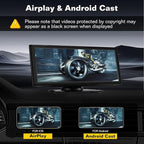 10.26'' Wireless CarPlay Screen for Car with 4K Dash Cam & 1080P Backup Camera, Apple Car Play & Android Auto Car Stereo HD Touchscreen, GPS Navigation & Mirror Link - Image 9