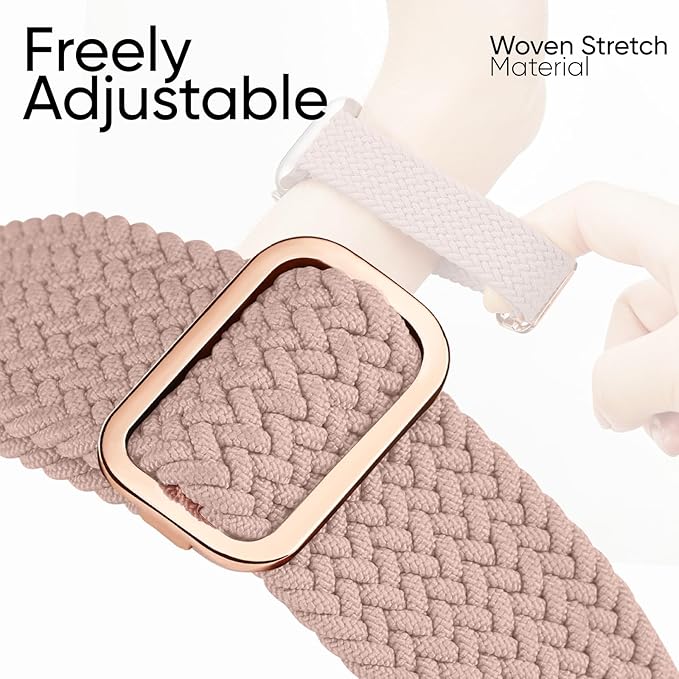 8 Pack Braided Stretchy Solo Loop Compatible with Apple Watch Bands for Women 40mm 38mm 41mm 44mm 46mm 45mm 42mm 49mm Men, Adjustable Sport Elastic Strap for iWatch Series 11 10 9 8 7 6 5 4 3 SE Ultra - Image 5