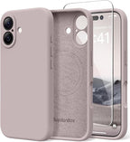 Magnetic for iPhone 17 Case, Compatible with MagSafe, [Full Camera Protection][Screen Protector] Silicone Shockproof Protective Phone Case for iPhone 17 6.3", Hazel by SUYDANBOX