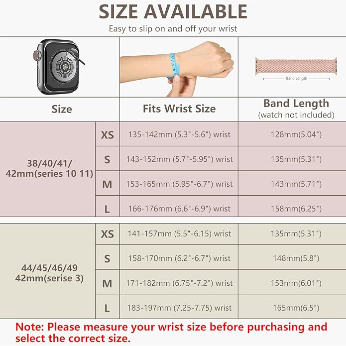 Zedoli Braided Solo Loop Bands Compatible with Apple Watch Band 38mm 40mm 41mm 42mm 44mm 45mm 46mm 49mm Women Men, Stretchy Nylon Sport Elastic Strap for iWatch Series 11 10 9 8 7 6 5 4 3 2 1 SE Ultra - Image 2