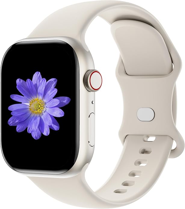 Sport Bands Compatible with Apple Watch 42mm 44mm 45mm 46mm 41mm 38mm 40mm 49mm for Women Men, Soft Silicone Strap for iWatch Wristband Series Ultra SE 11 10 9 8 7 6 5 4 3 2 1 by Cindgress