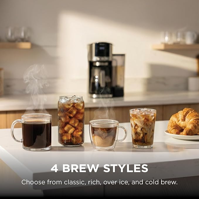 Ninja DualBrew Coffee Maker | Brew Coffee Grounds & Pods | Brew Classic, Rich, Over Ice, & Cold Brew | Brew Single-Serve Cup to Full 12-Cup Carafe | Stainless Steel | GP161 - Image 5