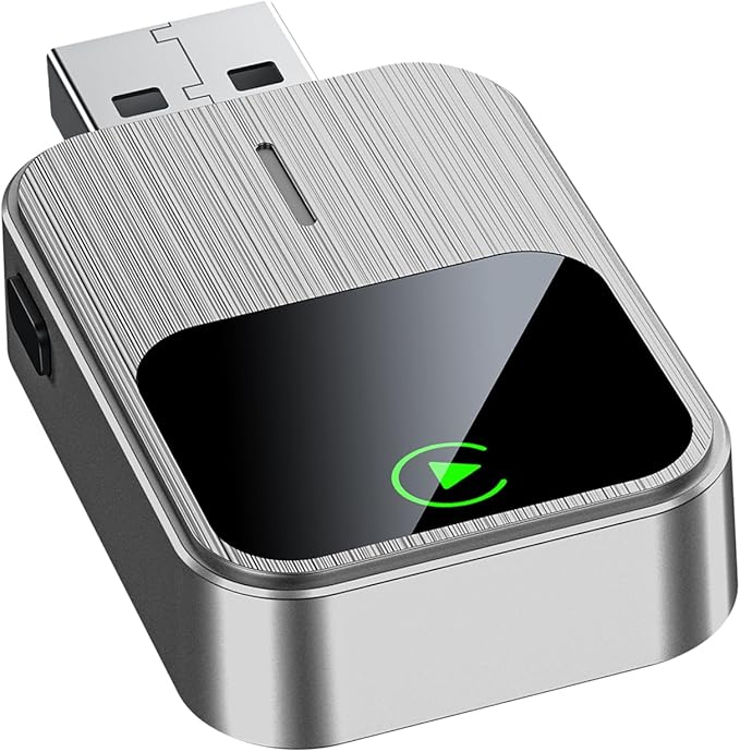 Plug & Play Wireless CarPlay Adapter for iPhone, Convert Factory Wired to Wireless CarPlay Auto-Connect, 5GHz WiFi Low Latency & Stable, Multi-Phone Switching, USB-A &C by HEKIRISTONS