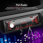 Car Radio Single Din Bluetooth Digital Car Stereo Receiver Hands-Free Calls Audio Multimedia System with 2 USB/AUX FM Radio USB Quick Charge MP3 Player - Image 4
