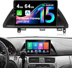 4G+64G Car Radio Stereo for Honda Odyssey 2005-2010: Upgrade Android 15 10.1“ 1280 * 720 Touchscreen Wireless CarPlay & Android Auto, Bluetooth 5.4, WiFi 6, GPS, FM, RDS, EQ, SWC, 1080P Backup Camera by BELBUS