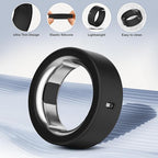 8 Pack Cover Compatible with Oura Ring Gen 4/4 Ceramic/Oura Ring Gen 3 Horizon/Heritage,Charging Derectly,Anti-Scratch Elastic Silicone Ring Protector for Women Men Working Out Gym(Black*8,Size 4) - Image 4