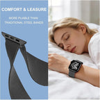 Dhwazz Mesh Loop Band for Apple Watch Series 11 10 42mm 46mm Women Men, Stainless Steel Magnetic Strap for iWatch Ultra SE 3 2 1 Series 9 8 7 6 5 4 3 2 1 41mm 40mm 38mm 49mm 45mm 44mm 42mm - Image 5