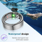 Smart Health Ring for Women Men,Fitness Tracker Smart Ring with Heart Rate,Sleep Monitor,Blood Oxygen,Steps,IP68 Waterproof Up to 5-7 Days Battery Life for iOS Android,No App Fee(Silver,9) - Image 5