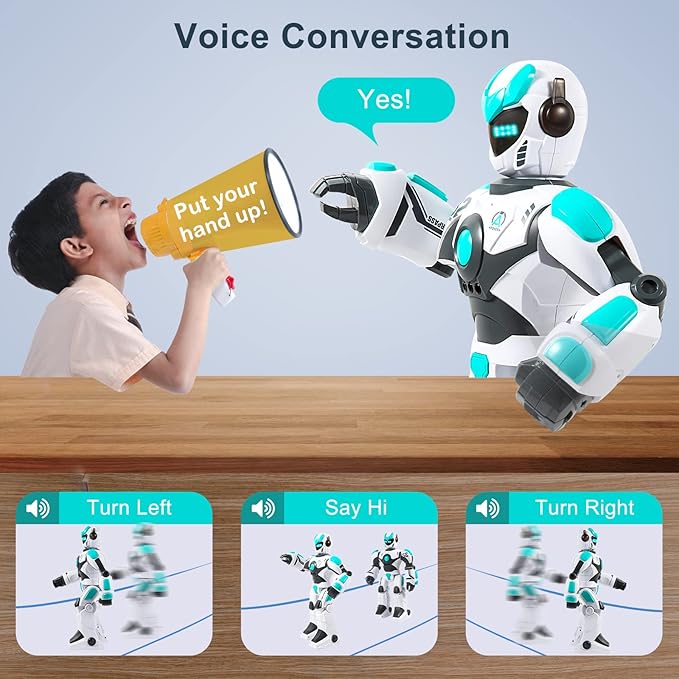 HPROMOT RC Robot Toy for Kids Remote Control RobotToy, Smart Gesture Sensing Rechargeable & Programmable Robot Walking Dancing Singing Chirstmas Gift for 3-15 Years Old Boys Girls - Image 4