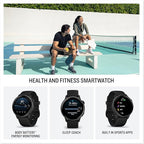 Garmin vivoactive 6 (Slate/Black) Fitness GPS Smartwatch Bundle - AMOLED Health Watch, 11-Day Battery Life, Body Battery, Music Storage with PlayBetter Screen Protectors & Portable Charger - Image 3