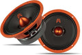 MX65E2 Midrange Loudspeaker 6.5" Orange Bullet, 480W Max, 4 Ohms, Premium Quality Audio Door Speakers for Car or Truck Stereo Sound System, Orange (2 Speaker) by Unknown