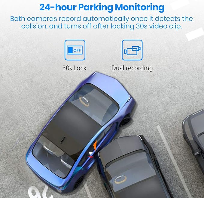 AUTO-VOX V5PRO 1080P 9.35'' OEM Rear View Mirror Camera, Full Laminated Ultrathin Touch Screen Mirror Dash Cam Front and Rear with No Glare, Super Night Vision Car Backup Camera Mirror - Image 6