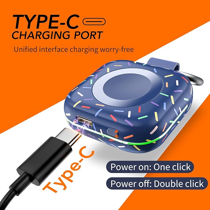 Portable Charger for Apple Watch 10,Wireless Magnetic Mini iWatch Charger 1200mAh Power Bank Travel Keychain Accessories Smart Watchs Chargers for Apple Watch 11/10/9/8/7/6/SE/5/4/3/2/1/UItra/UItra 2 - Image 4