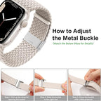 Bandiction Compatible with Apple Watch Bands 44mm 40mm 38mm 42mm 41mm 45mm 46mm 49mm, iWatch Bands Women Men,Stretchy Braided Solo Loop Elastic Sport Band for iWatch Ultra SE Series 11/10/9/8/7/6/5/4 - Image 3
