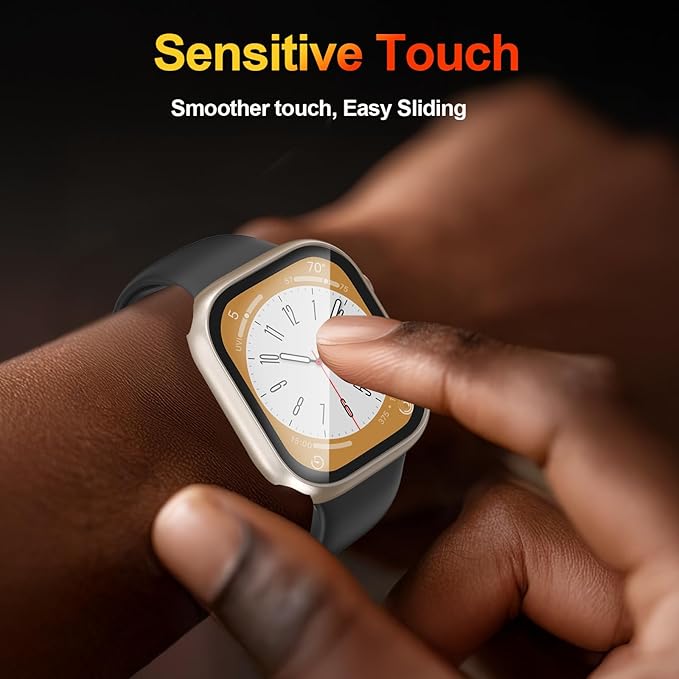 [2 Pack] Case for Apple Watch Screen Protector 40mm Series 4/5/6/SE/SE 2nd Gen with Tempered Glass Overall Protective Hard PC Bumper Lightweight 2 in 1 Cover Compatible iWatch Accessories - Image 7