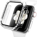 Recoppa Compatible for Apple Watch Case with Screen Protector for Apple Watch 38mm Series 3/2/1, Bling Crystal Diamond Rhinestone Ultra-Thin Bumper Full Cover Protective Case for Women Girls iWatch by Recoppa