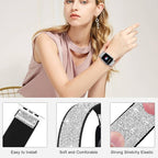 Stretchy Nylon Solo Loop Bands Compatible with Apple Watch 38mm 40mm 41mm 42mm 44mm 45mm 46mm 49mm Ultra 2 iWatch Series 11 10 9 8 7 SE 6 5 4 3 2 1 Strap,Sport Elastic Braided Women Men - Image 3